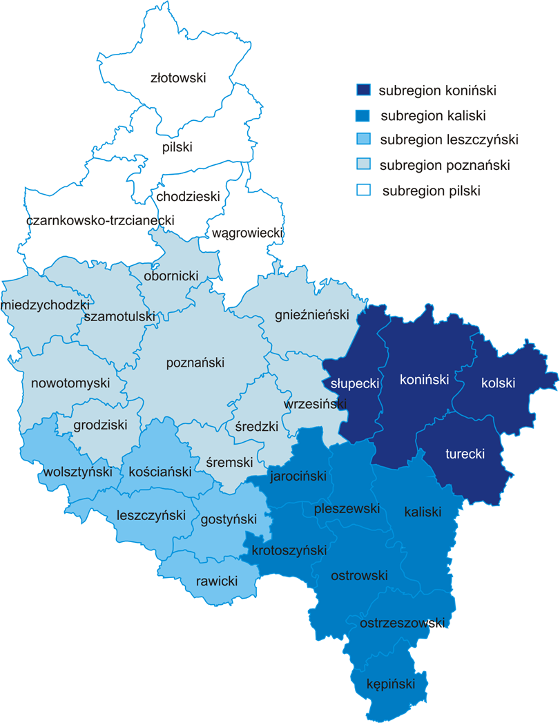 Mapa wielkopolski